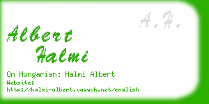 albert halmi business card